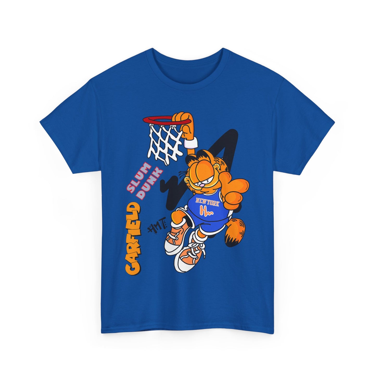 Garfield Basketball Unisex Heavy Cotton Tee - Fun Streetwear for Cat Lovers