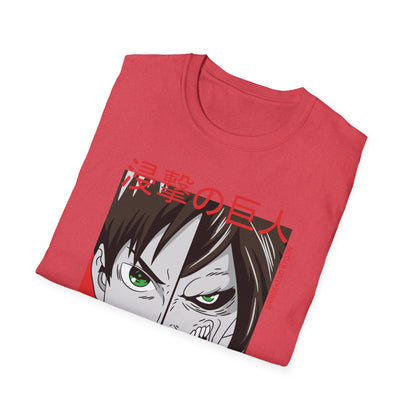 Anime-Inspired Unisex T-Shirt, Eren Yeager Graphic Tee, Casual Streetwear, Gift for Fans, Unique Graphic Shirt