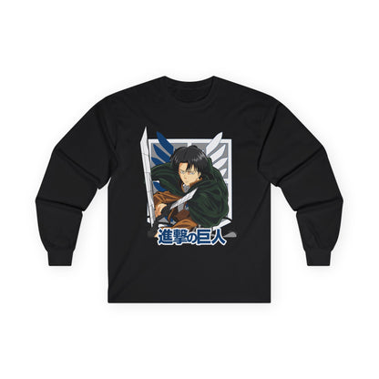 Attack on Titan Mikasa Long Sleeve Tee — Japanese Logo Anime Shirt