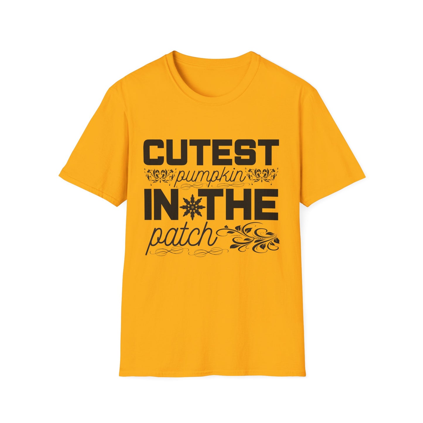 Cutest Pumpkin in the Patch Unisex Softstyle T-Shirt, Fall Fashion Tee, Halloween Shirt, Thanksgiving Outfit, Seasonal Gift