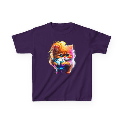 Colorful Kitten Kids Tee - Fun, Playful Cotton T-Shirt for Cat Lovers