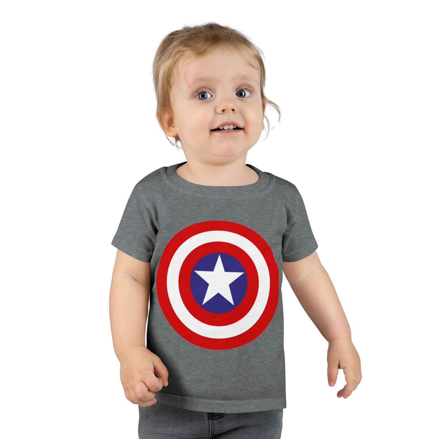 Captain Shield Toddler T-shirt, Kids Superhero Shirt, Birthday Outfit, Gift for Boys, Marvel Inspired Apparel