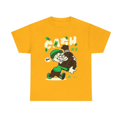 Cash Cartoon Unisex Heavy Cotton Tee - Streetwear Vibe