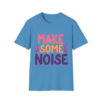 Make Some Noise Unisex Softstyle T-Shirt, Music Lovers Tee, Party Shirt, Gift for Friends, Festival Attire