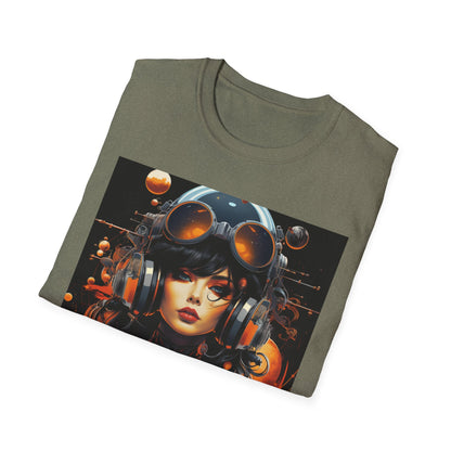 Bold Graphic Unisex T-Shirt - Retro Space Girl Design