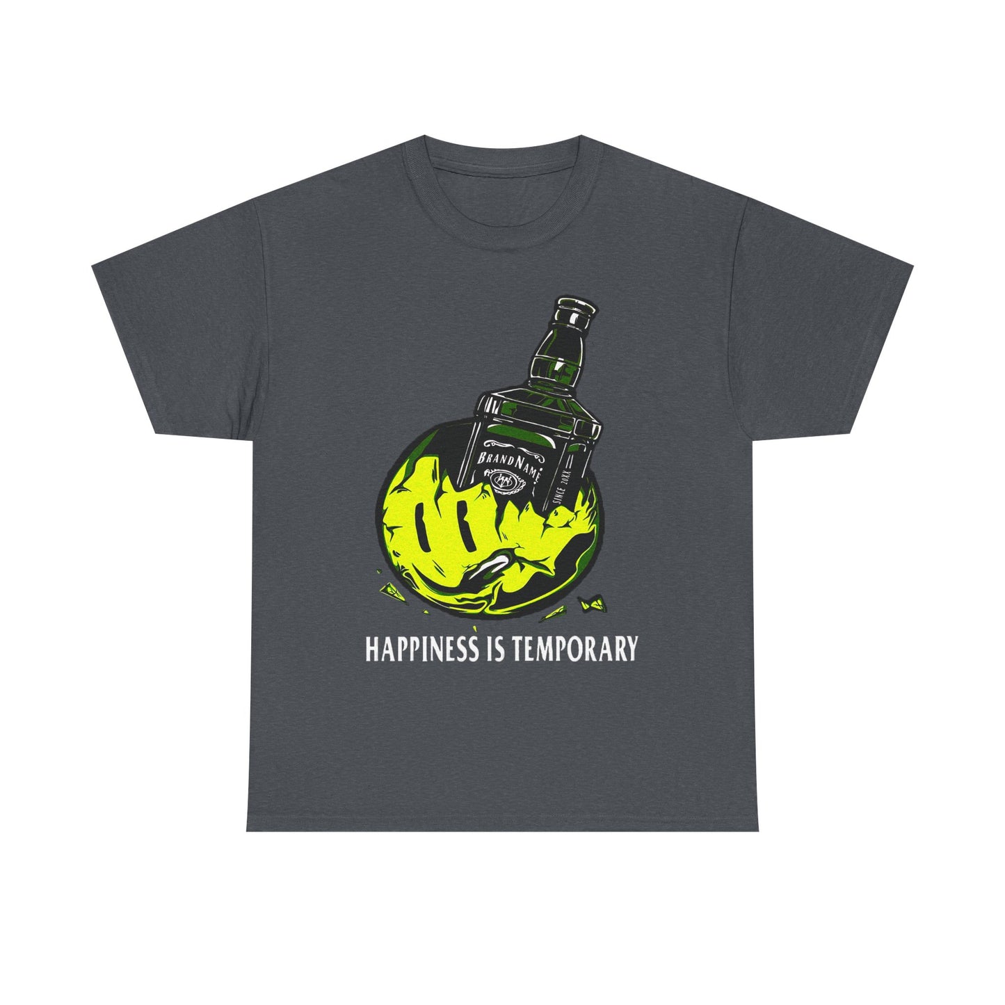 Unisex Heavy Cotton Tee - Eco-Friendly Bold Design with Bottle & Hand Graphic