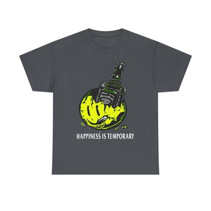 Unisex Heavy Cotton Tee - Eco-Friendly Bold Design with Bottle & Hand Graphic