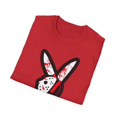 Slayboy Graphic Tee, Unisex Softstyle T-Shirt for Horror Fans, Cosplay Outfit, Halloween Costume, Casual Streetwear