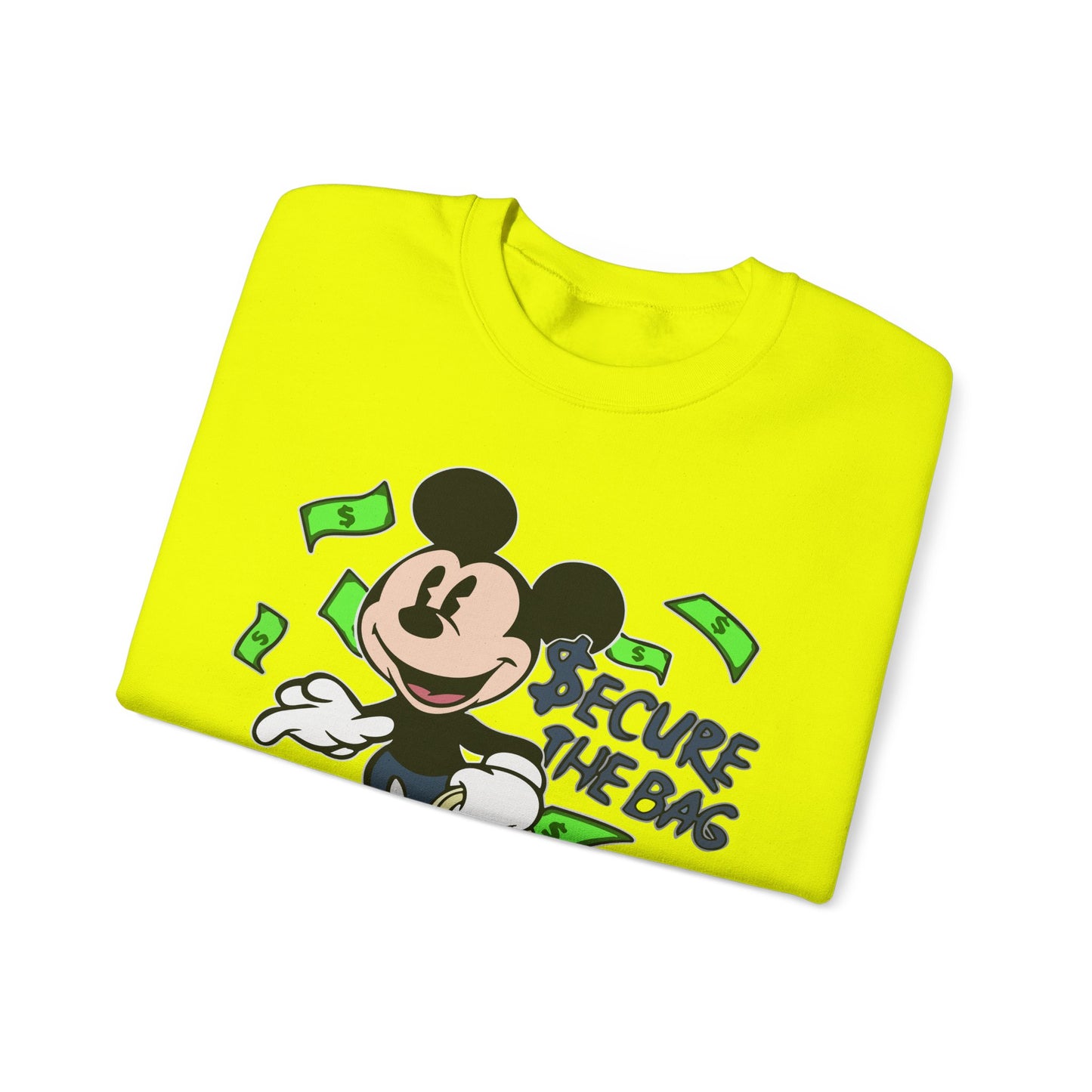 Mickey Mouse Secure the Bag Sweatshirt, Fun Crewneck, Trendy Unisex Apparel, Gift for Disney Lovers, Cozy Streetwear