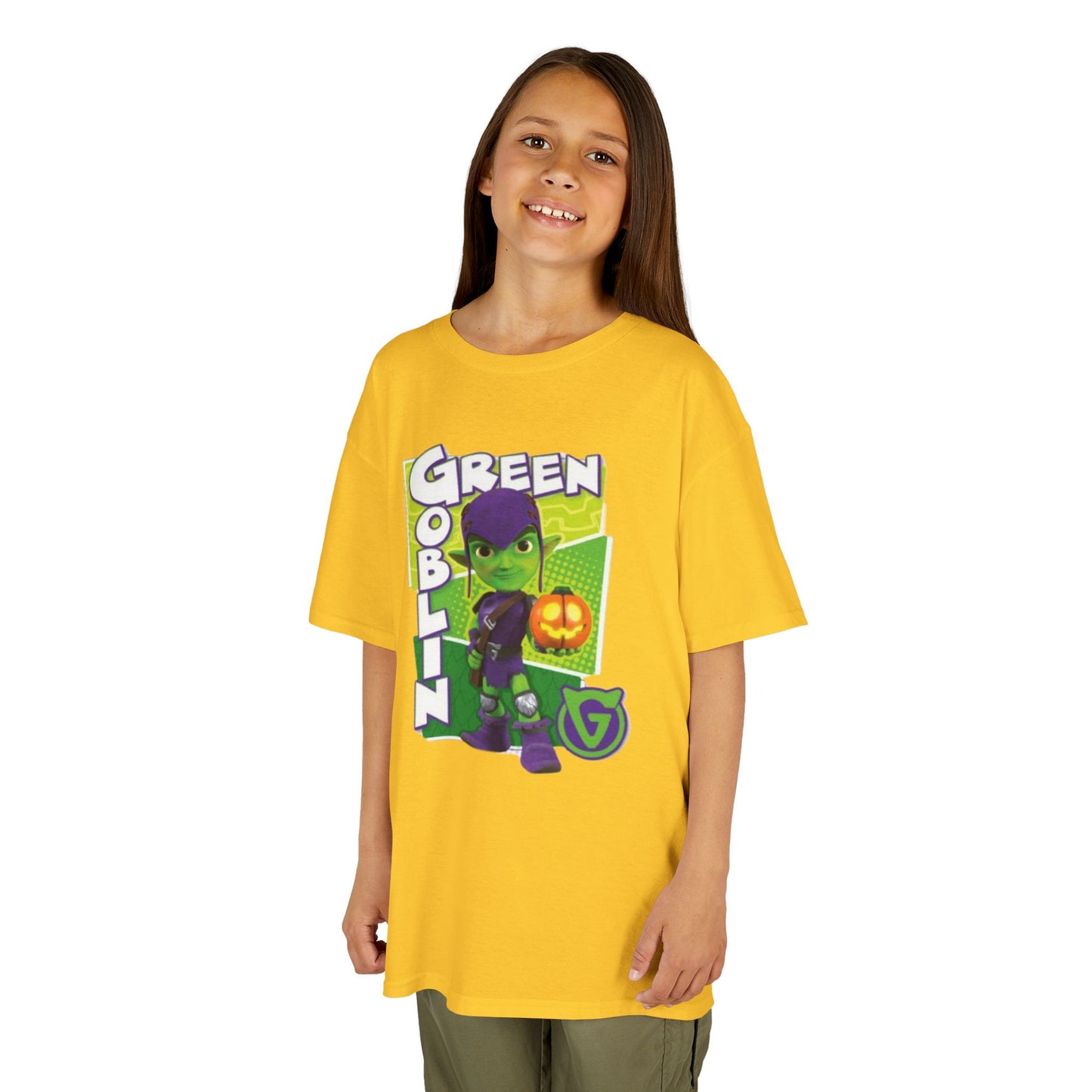 Kids Green Goblin Tee - Fun Halloween T-Shirt for Kids