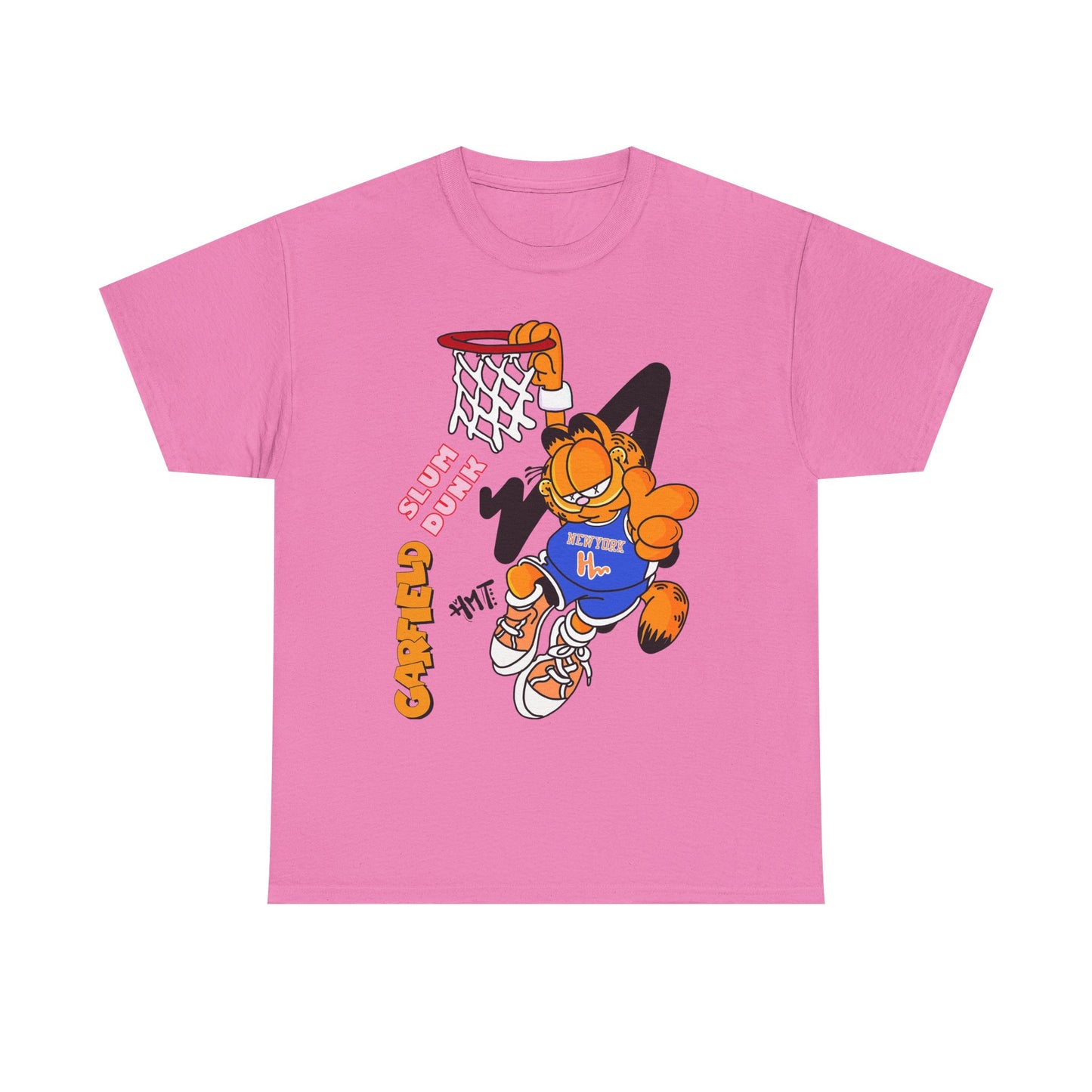Garfield Basketball Unisex Heavy Cotton Tee - Fun Streetwear for Cat Lovers