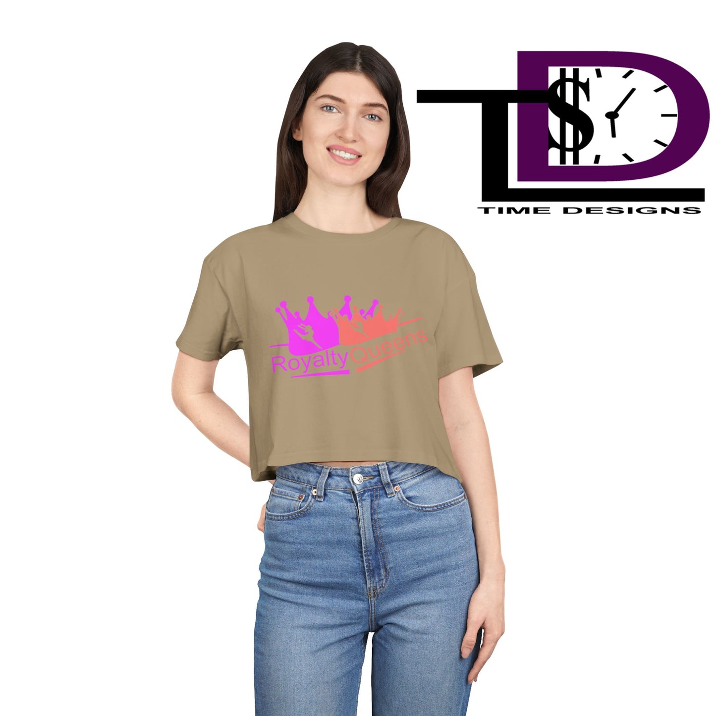 Royalty Queens Crop Tee - Stylish Women's Fashion for Birthdays, Festivals, Casual Wear, Gifts for Her, Trendy Outfit