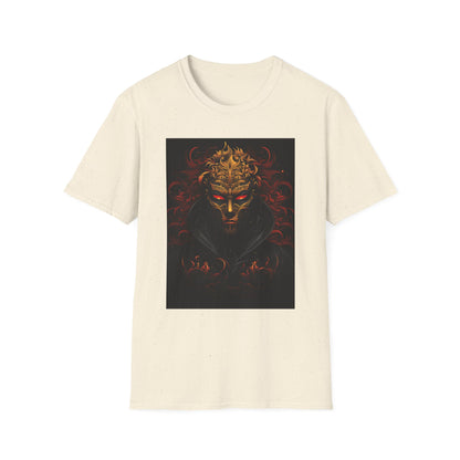 Bold Graphic Unisex Softstyle T-Shirt with Mask Design