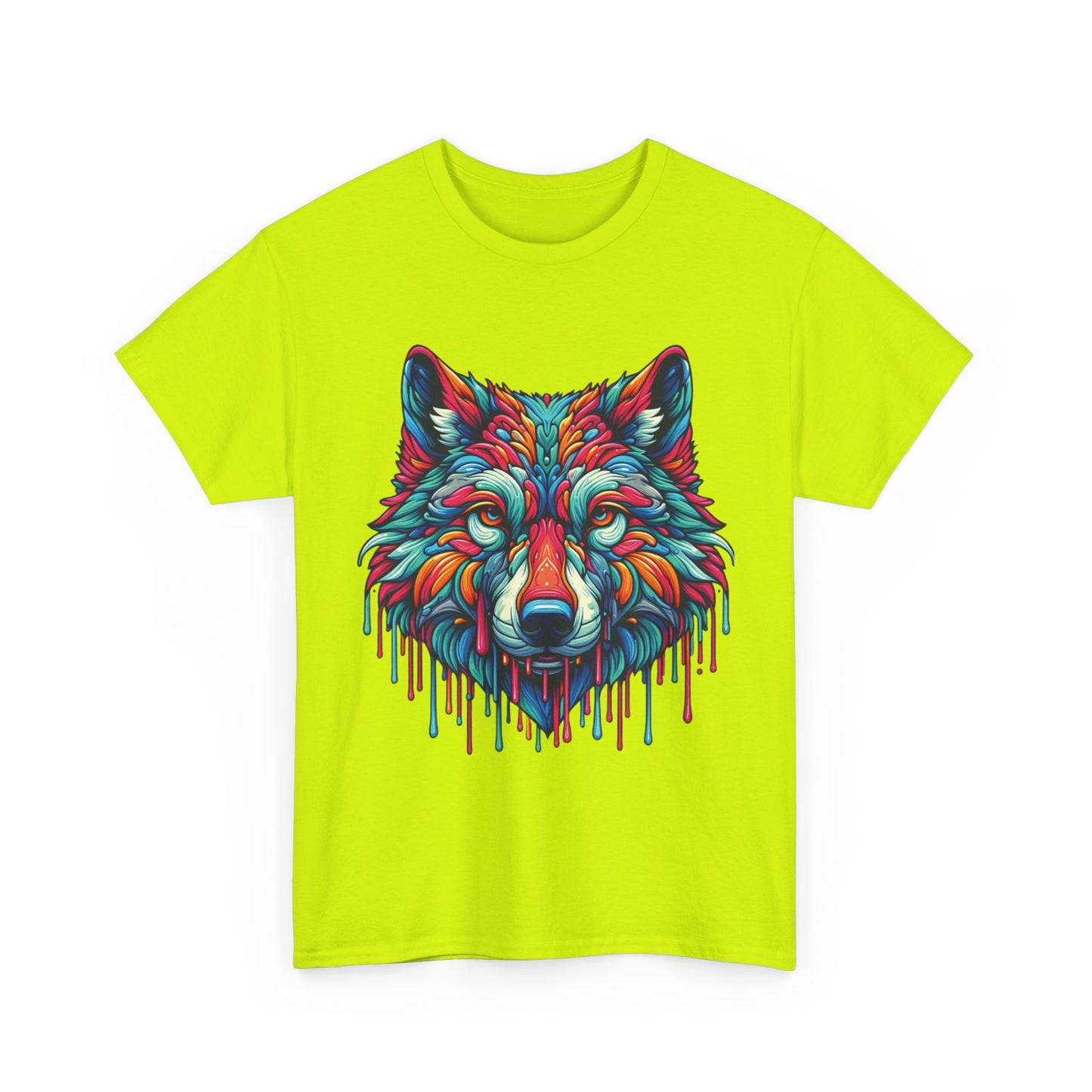 Colorful Wolf Face T-Shirt