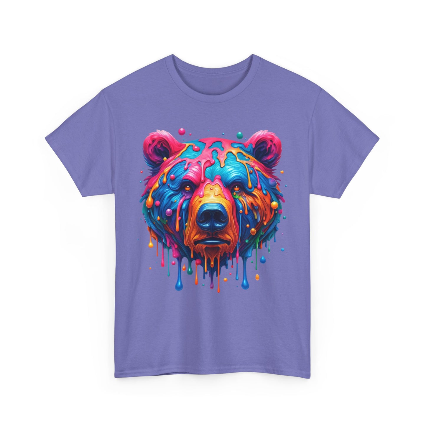 Colorful Bear Unisex Heavy Cotton Tee - Vibrant Art T-Shirt