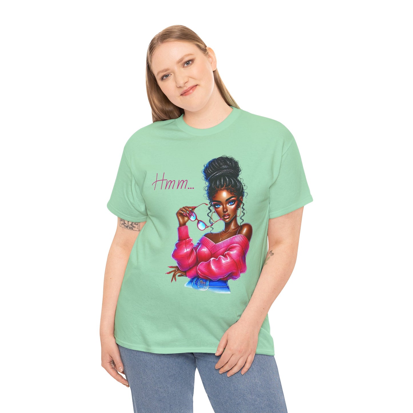 Expressive Aesthetic Tee – 'Hmm...' Design for Trendsetters