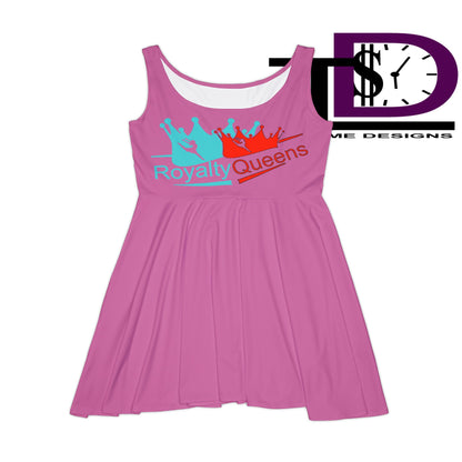 Royalty Queens Women's Skater Dress, Fun Summer Dress, Stylish Outfit for Parties, Birthday Gift, Fashionable Tween Dress