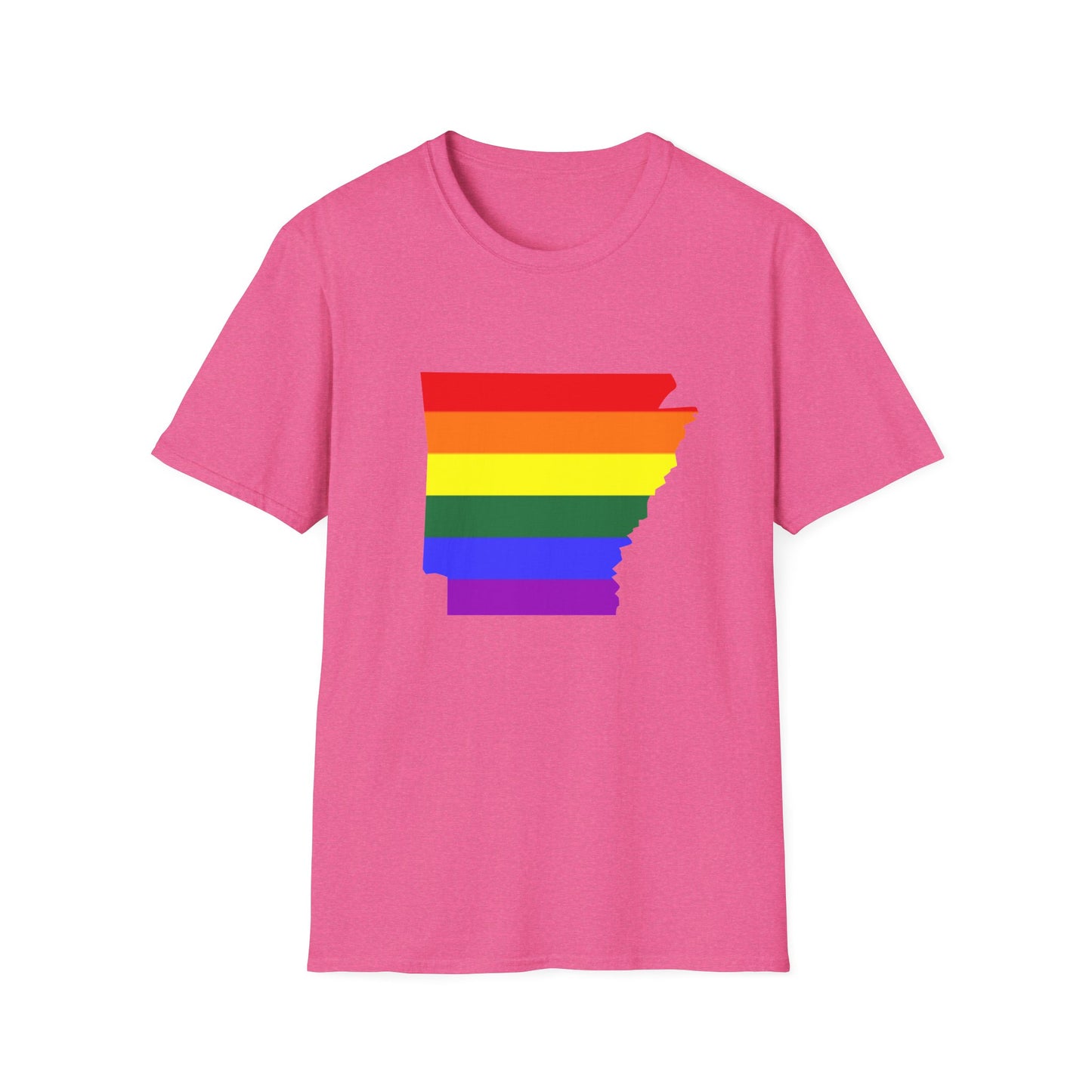 Pride Arkansas T-Shirt, Unisex Rainbow Tee, LGBTQ+ Apparel, Softstyle T-Shirt, Equality Shirt, Gift for Pride Month