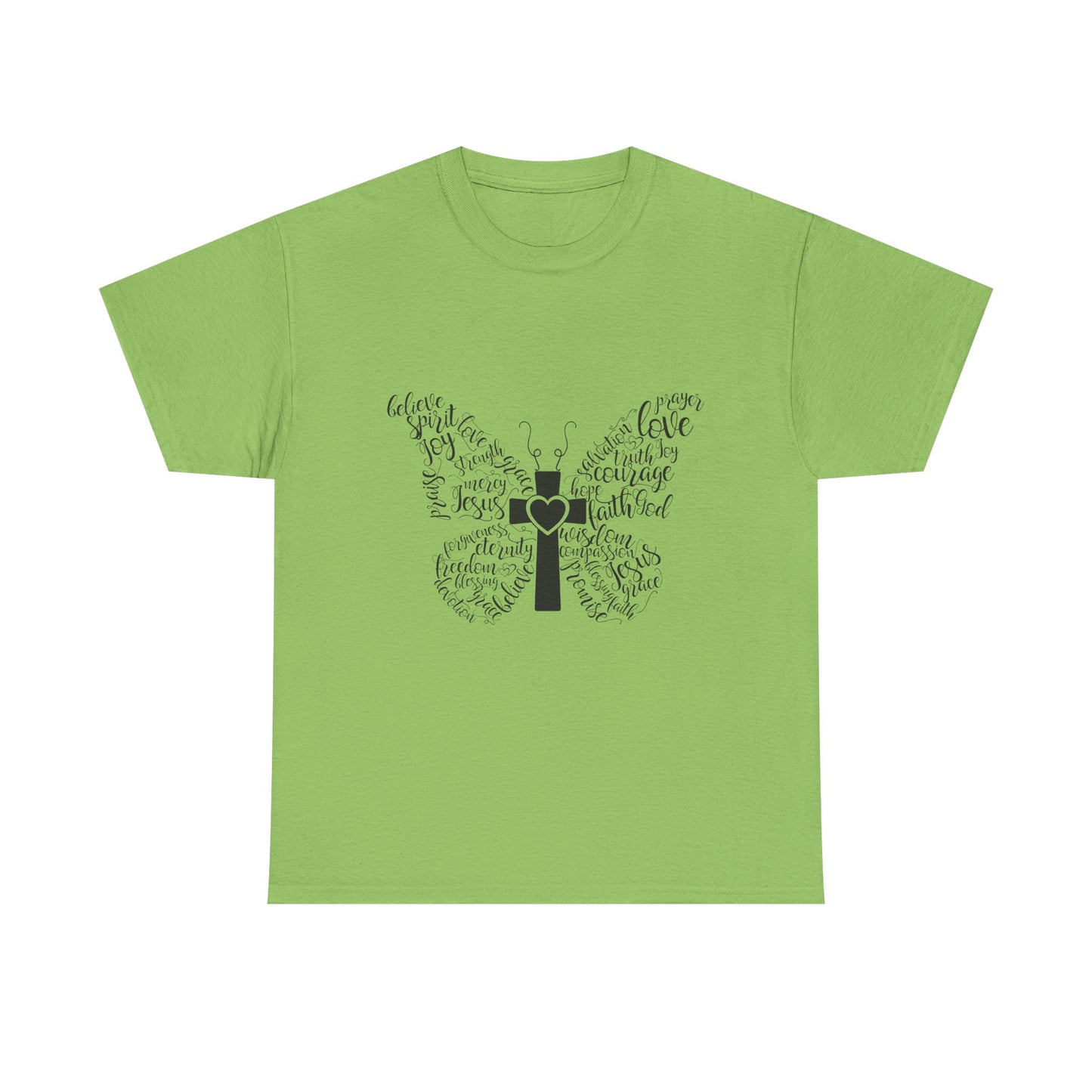 Inspirational Butterfly Unisex Heavy Cotton Tee - Love and Hope Design