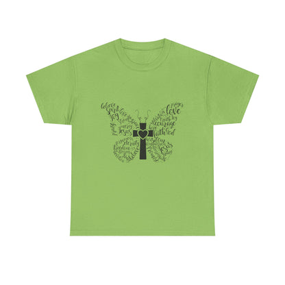 Inspirational Butterfly Unisex Heavy Cotton Tee - Love and Hope Design