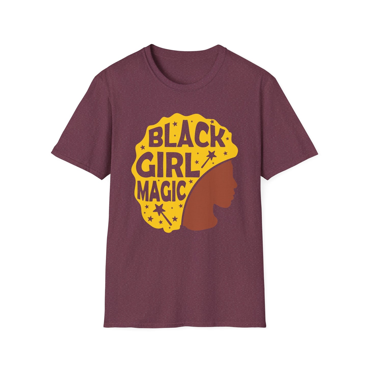 Empowerment Tee: Black Girl Magic Unisex Softstyle T-Shirt, Affirmation Shirt, Gift for Her, Inspirational Apparel, Cultural Pride Wear