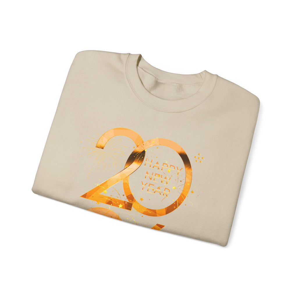2026 Happy New Year Sweatshirt — Gold Foil Celebration Crewneck