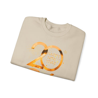 2026 Happy New Year Sweatshirt — Gold Foil Celebration Crewneck