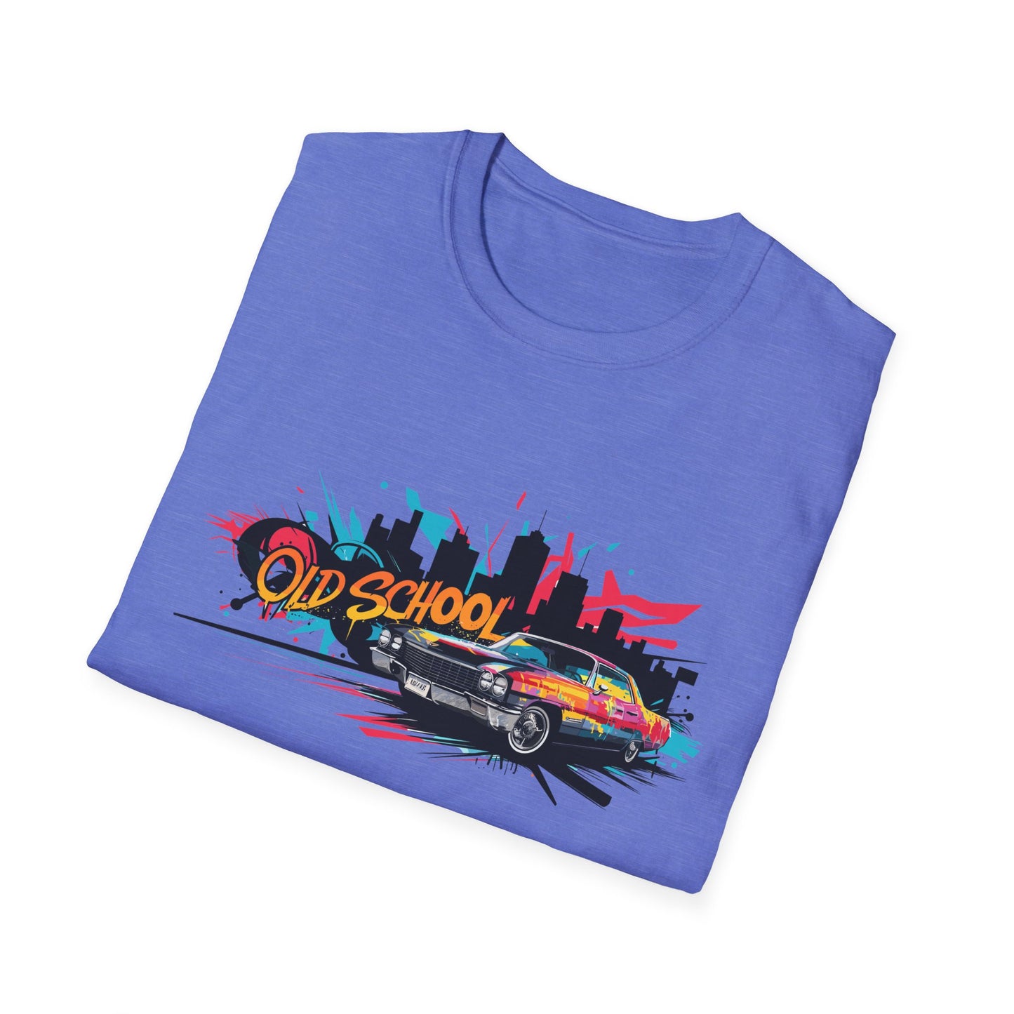 Retro Car Graphic Unisex Softstyle T-Shirt, Vintage Tee, Old School Shirt, Cool Graphic Tee, Gift for Car Lovers, Unisex T-Shirt