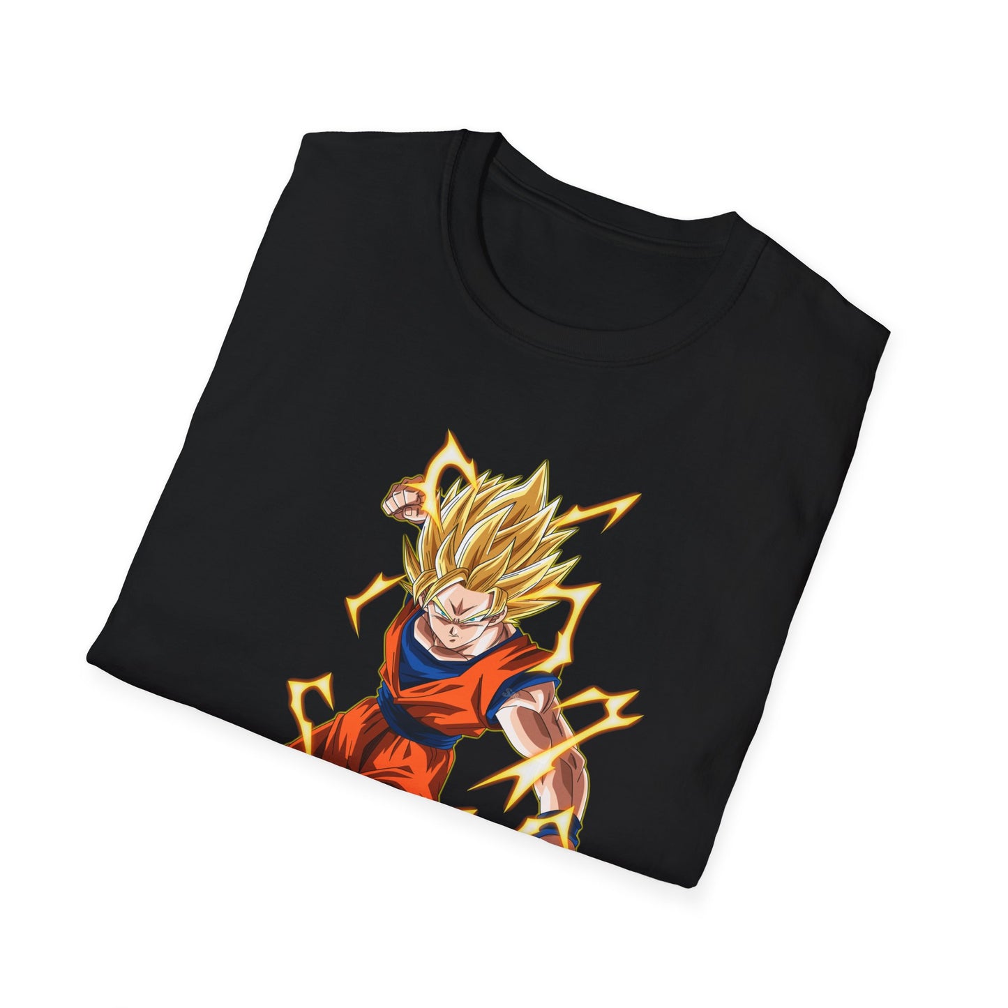Super Saiyan Goku Unisex Softstyle T-Shirt, Anime Shirt, Dragon Ball Z Tee, Gift for Fans, Streetwear Apparel