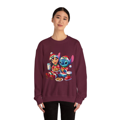 Holiday Character Sweatshirt — Cute Christmas Cookies & Milk Design