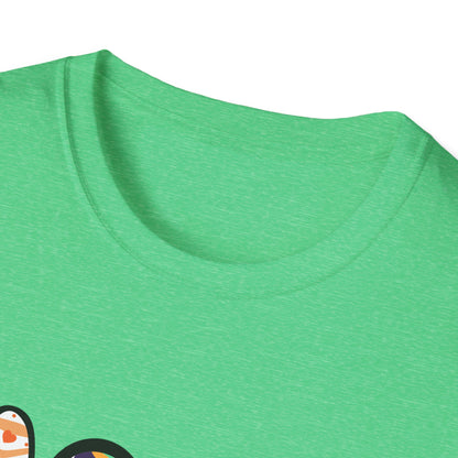 Halloween Peace Love T-Shirt, Unisex Graphic Tee for Fall Celebrations, Cozy Autumn Style, Perfect for Halloween Parties, Gifts