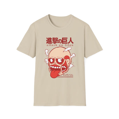Anime-Inspired Unisex Softstyle T-Shirt, Perfect for Casual Wear, Gift for Anime Fans, Attack on Titan Tee, Streetwear Fashion, Cosplay Top