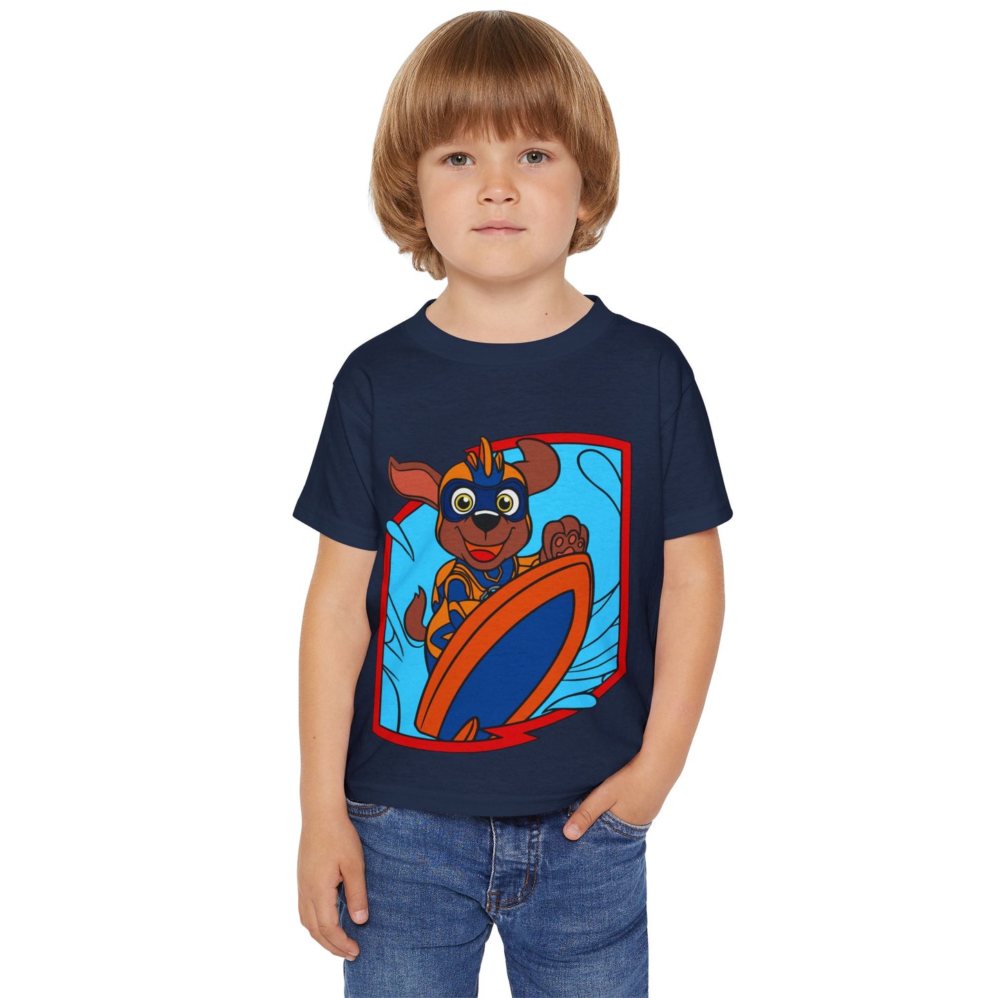 Toddler Graphic T-Shirt, Fun Surfing Dog Design, Kids Beachwear, Playful Summer Outfit, Birthday Gift for Boys & Girls
