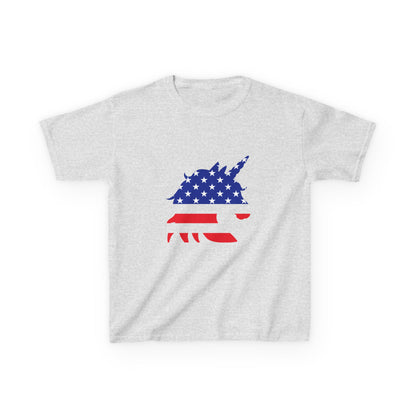 Patriotic Unicorn Kids Heavy Cotton Tee