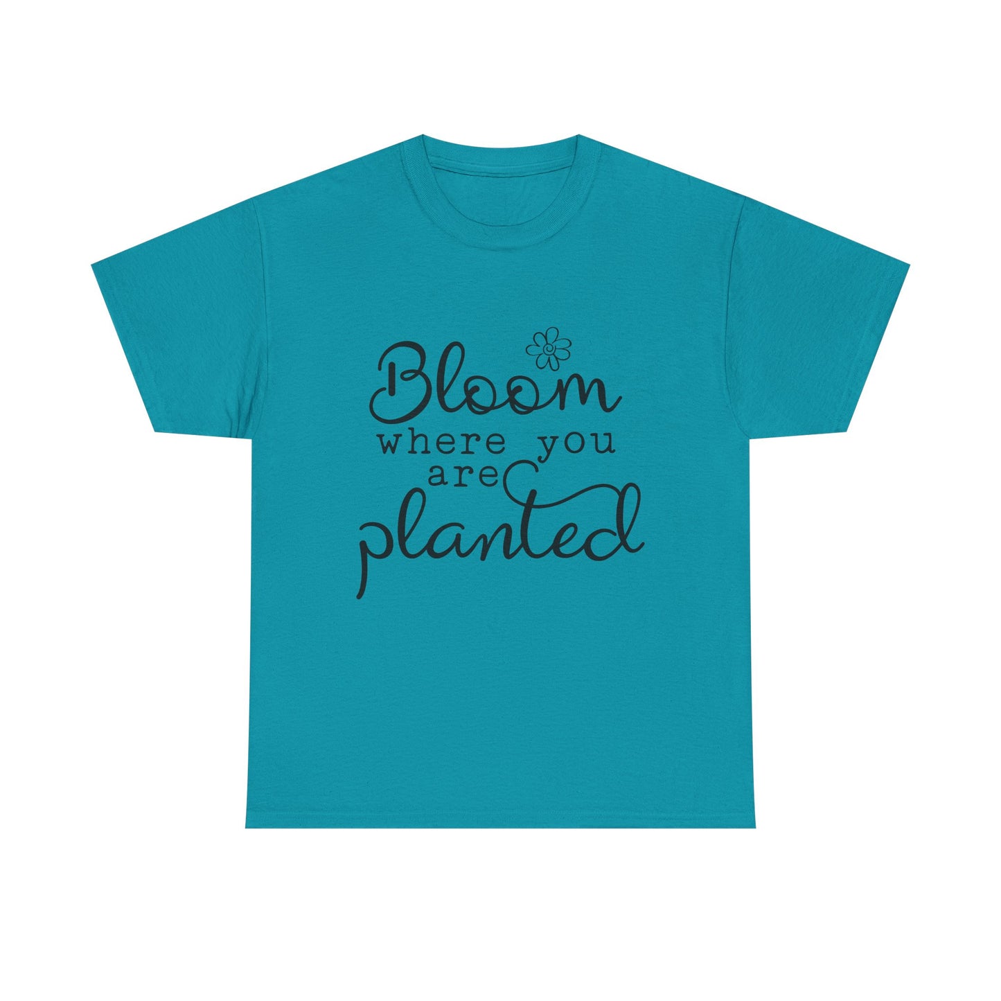 Inspirational Bloom Tee - Unisex Heavy Cotton T-Shirt for Growth Mindset