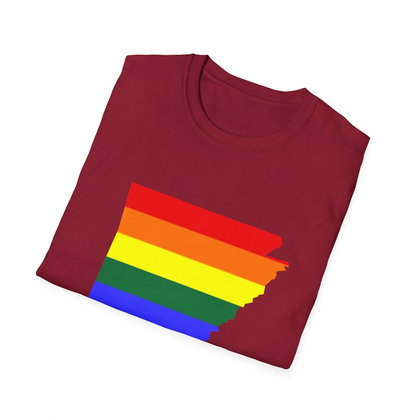 Pride Arkansas T-Shirt, Unisex Rainbow Tee, LGBTQ+ Apparel, Softstyle T-Shirt, Equality Shirt, Gift for Pride Month