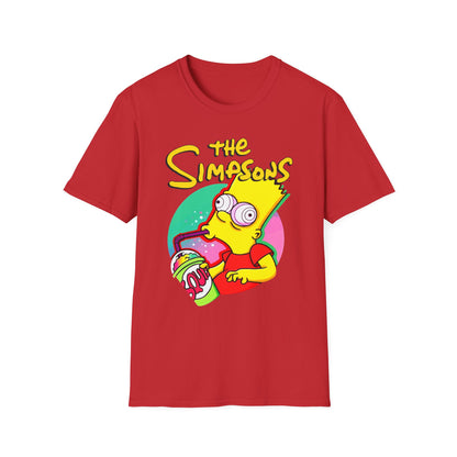 Funny Bart Simpson Unisex Softstyle T-Shirt - Retro Cartoon Tee