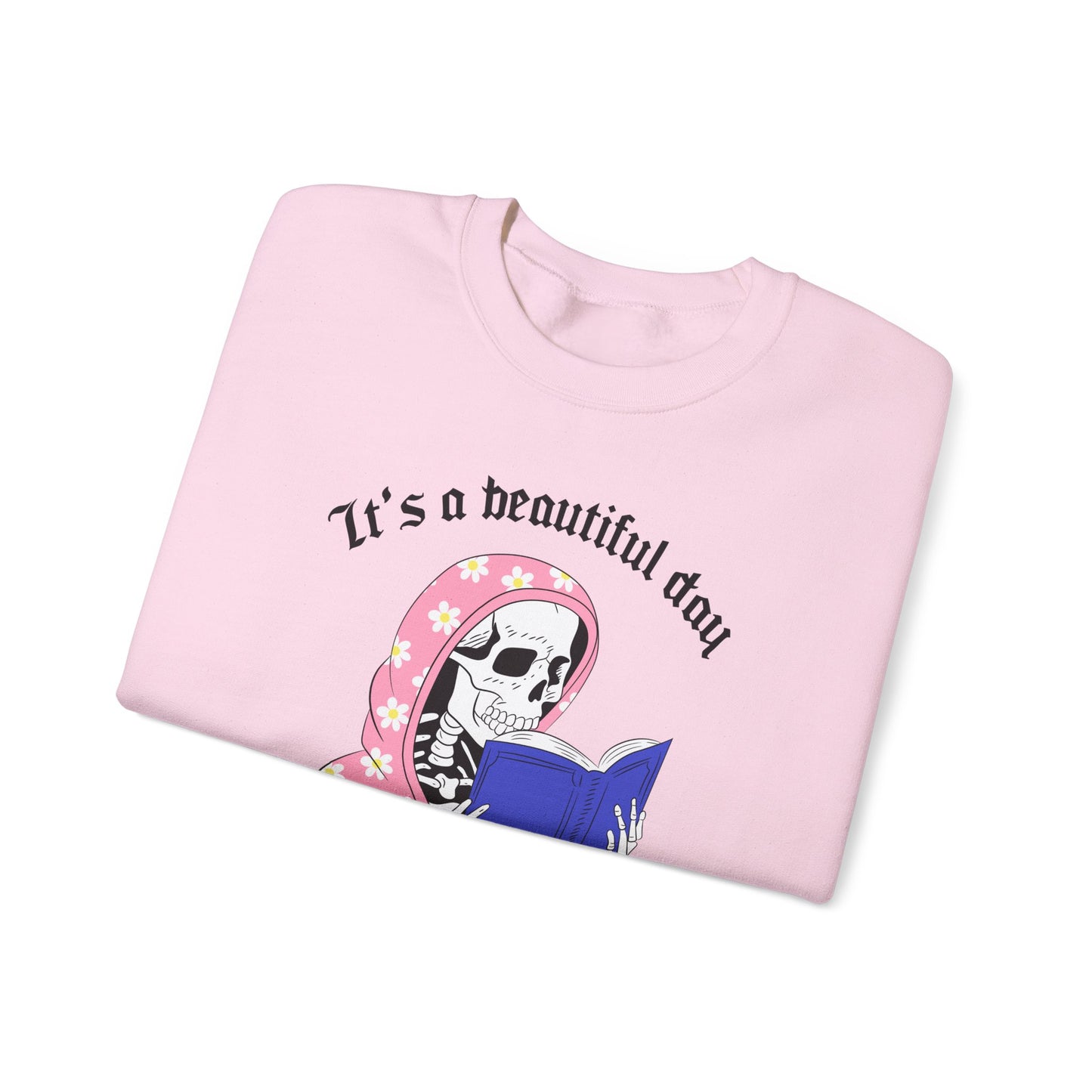 Unisex Heavy Blend™ Crewneck Sweatshirt - "It's a Beautiful Day to Leave Me Alone" Cozy Graphic
