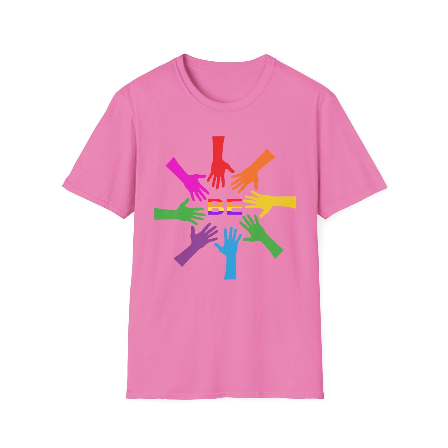 Rainbow Hands Unisex T-Shirt | Be Yourself, Inclusive Apparel, Pride Clothing, Gift for Friends, LGBTQ+ Pride