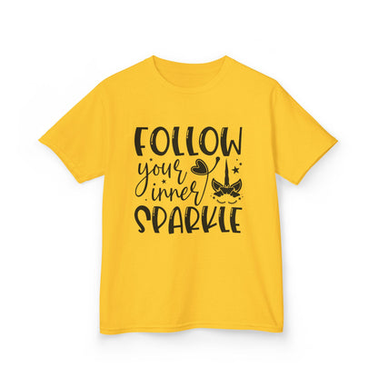 Kids 'Follow Your Inner Sparkle' Tee - Fun Cotton Shirt for Creative Kids