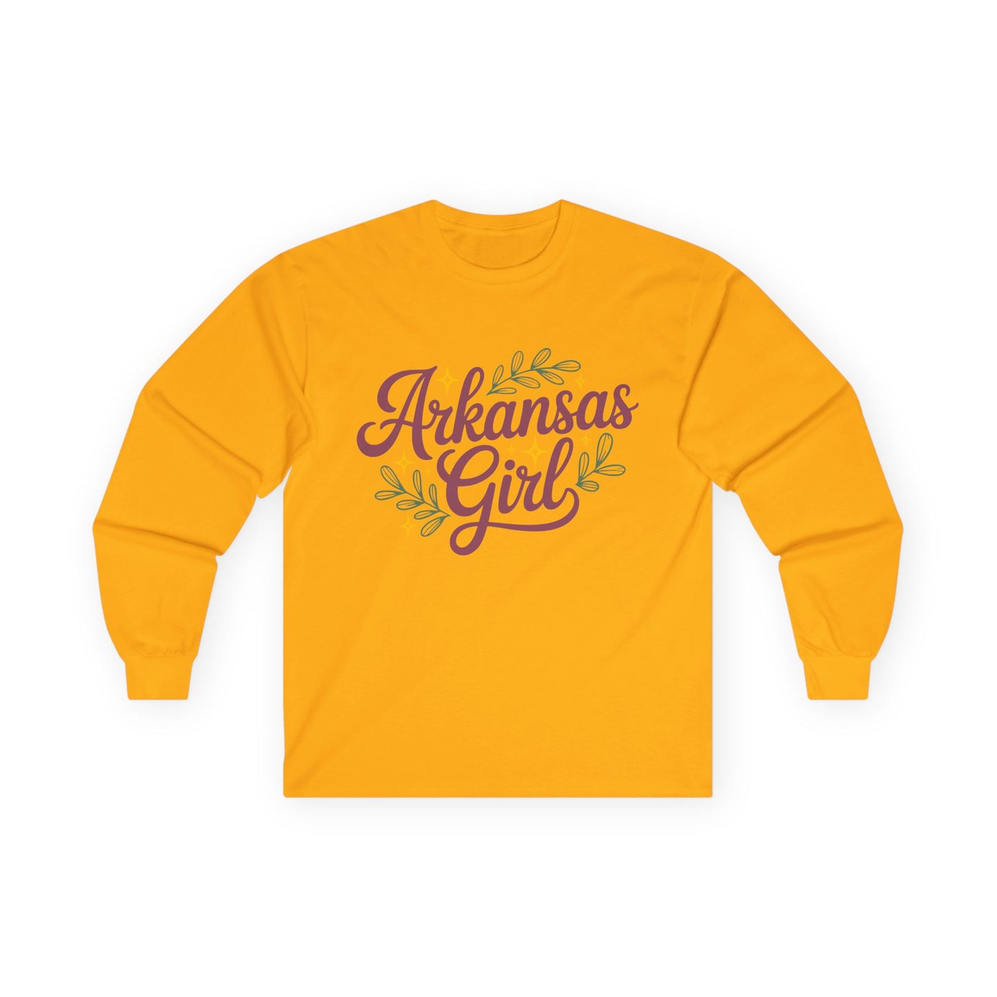 Arkansas Girl Long Sleeve Tee — Floral State Pride Shirt