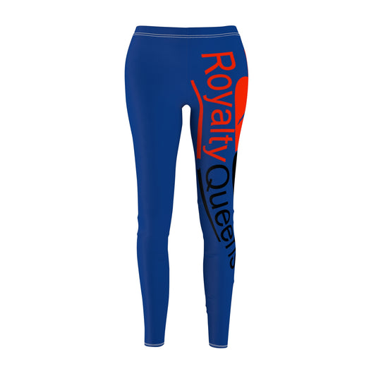 Royalty Queens Casual Leggings - Vibrant Blue Activewear for Women