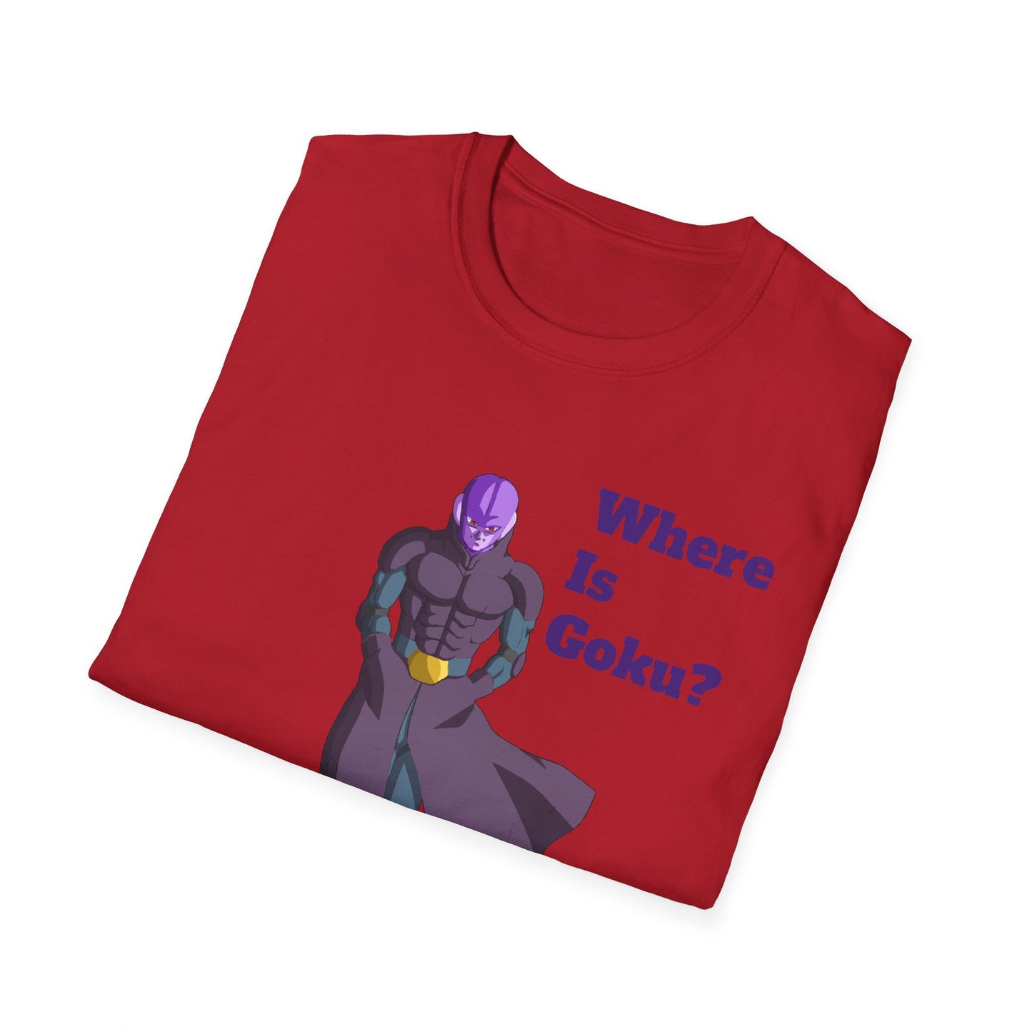 Where Is Goku? Unisex Softstyle T-Shirt for Anime Fans