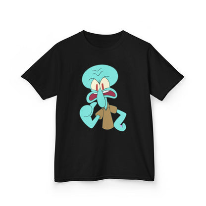 Squidward Kids T-Shirt, Fun Cartoon Tee, Gift for Kids, Summer Wear, Back to School, Birthday Gift, Playful Tee