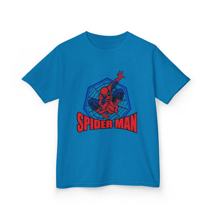 Kids Spider-Man Heavy Cotton Tee, Superhero Shirt, Marvel Tee for Boys, Birthday Gift, Comic-themed Apparel, Playwear