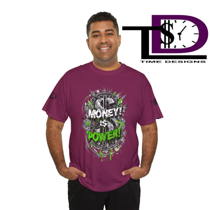 Money Power Unisex Heavy Cotton Tee | Statement Shirt, Motivational Apparel, Gift for Him, Streetwear, Casual T-Shirt