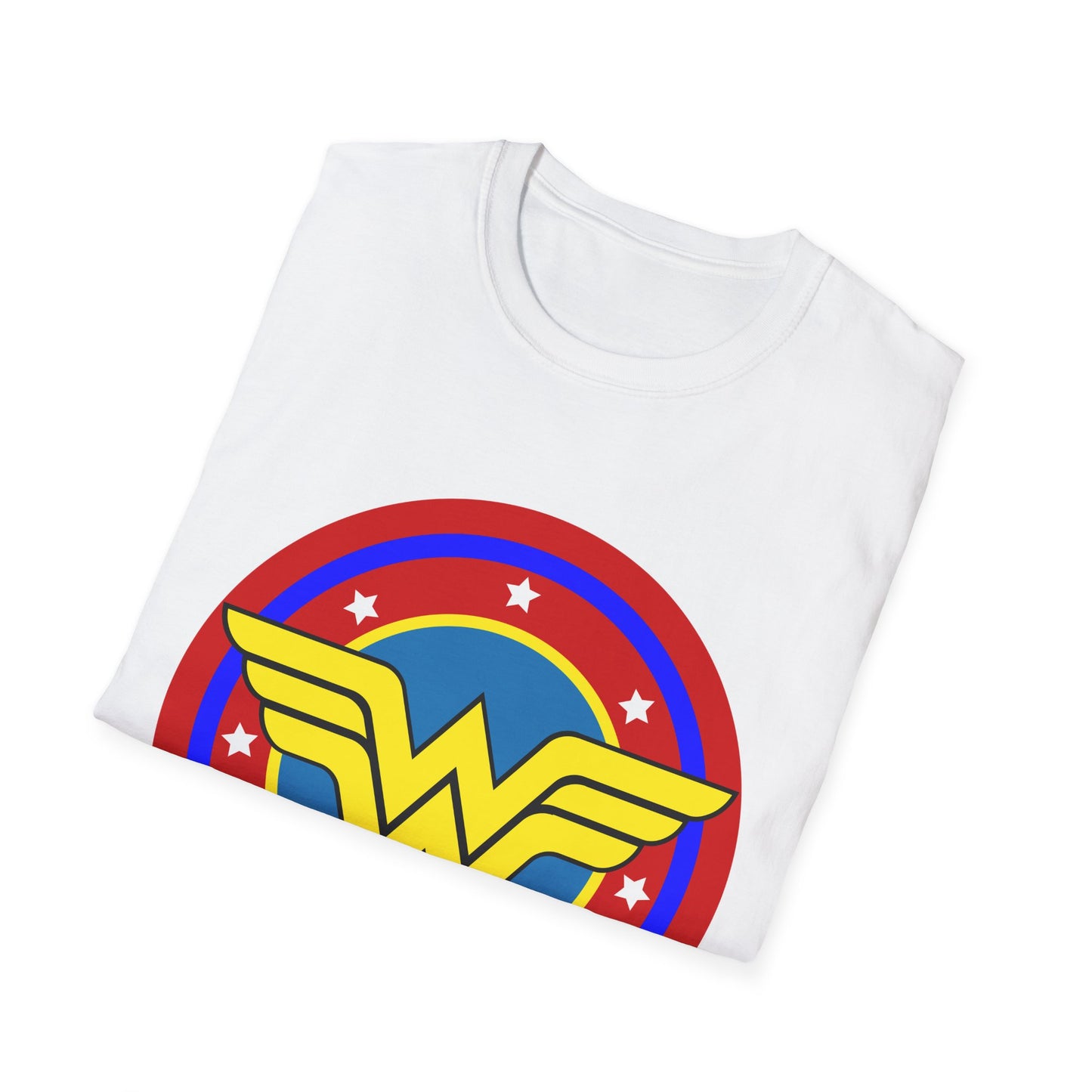 Wonder Woman Inspired Unisex Softstyle T-Shirt, Superhero Tee, Gift for Amazon Fans, Comic Con Outfit, Everyday Wear, Birthday Present