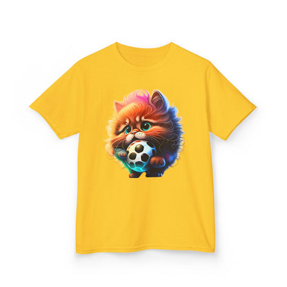 Cute kitty Soccer Kids Tee - Fun & Playful Cotton T-Shirt