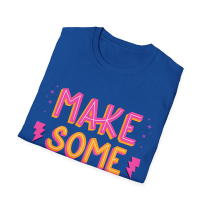 Make Some Noise Unisex Softstyle T-Shirt, Music Lovers Tee, Party Shirt, Gift for Friends, Festival Attire
