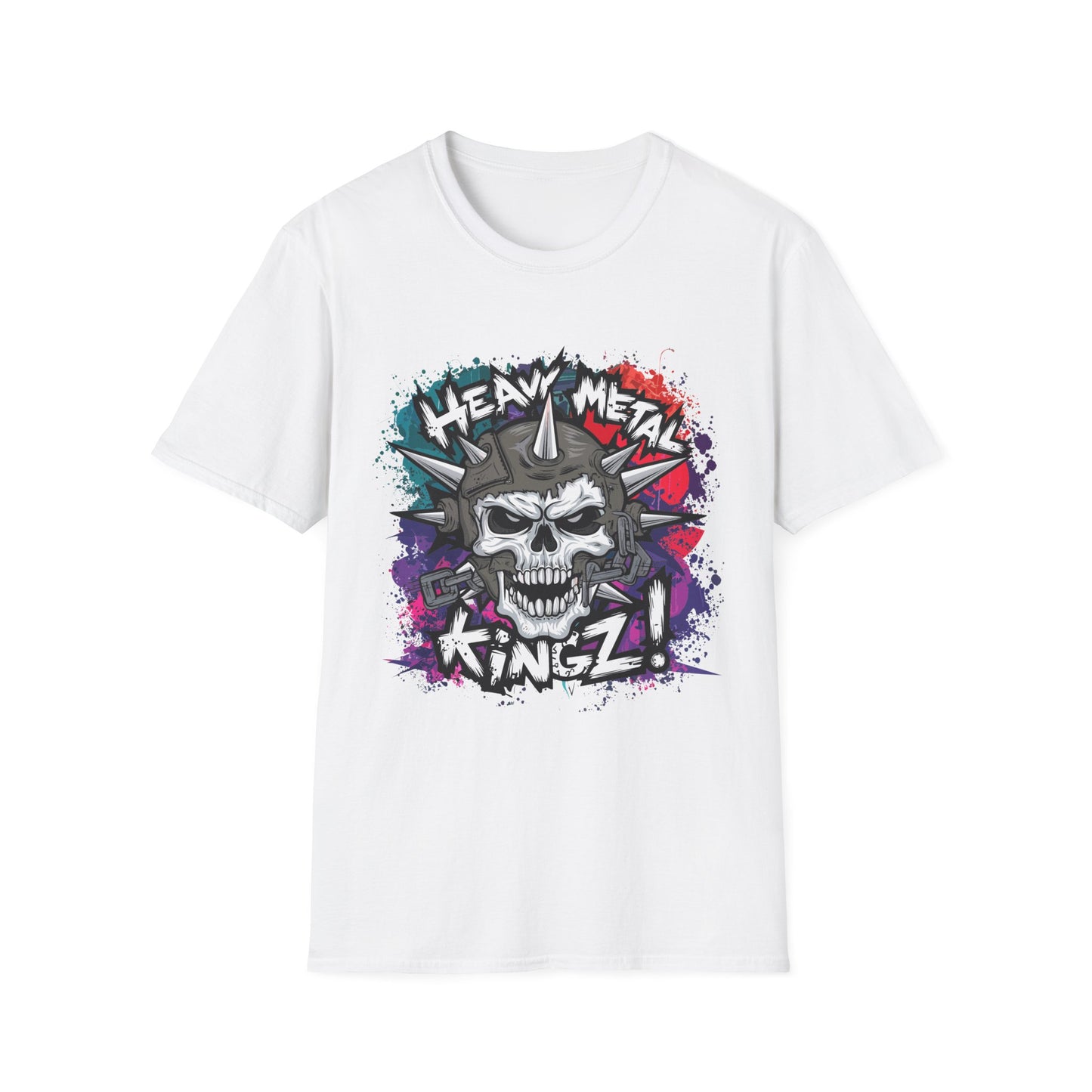 Heavy Metal Kingz Unisex Softstyle T-Shirt, Rock Music Tee, Gift for Metalheads, Concert Apparel, Edgy Graphic Shirt